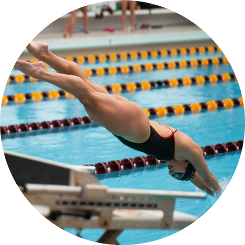 Girl diving into a pool